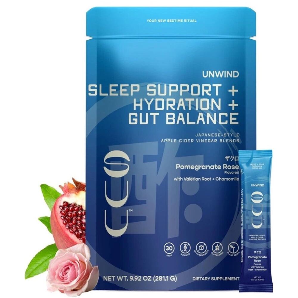 Natural Sleep Support Hydration Powder Packets - Melatonin-Free Sleep Aid -